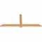 Ekena Millwork Eugene Smooth Timber Gable Bracket, Western Red Cedar, 60"W x 25"H x 1 1/2"D x 3 1/2"F, 10/12 Pitch GBW060X25X0204EUG00SWR - alternate 2
